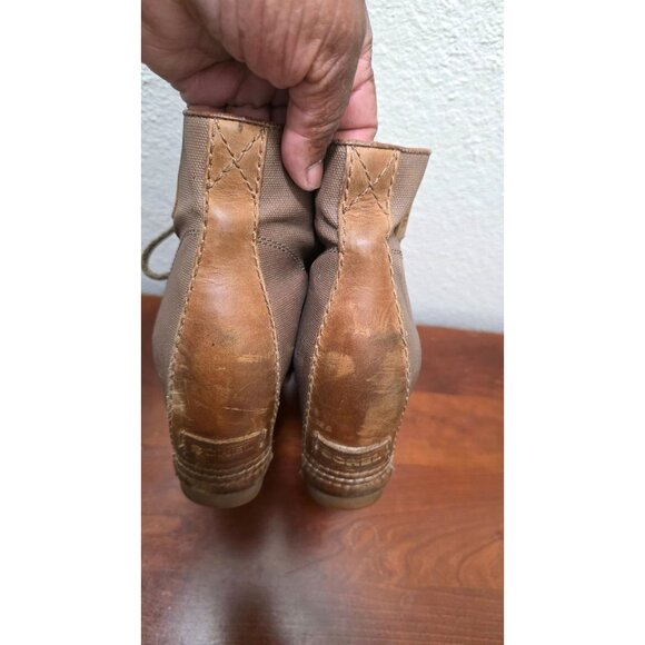 Sorel Women's Leather & Canvas Lace-Up Ankle Boots Size 10 Tan/Brown Durable Des - Picture 4 of 8